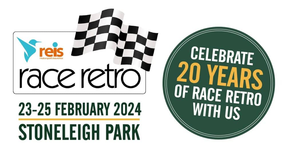Race Retro 24 logo 20 years updated - REIS Motorsport Insurance