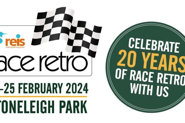 Race Retro 24 logo 20 years updated - REIS Motorsport Insurance